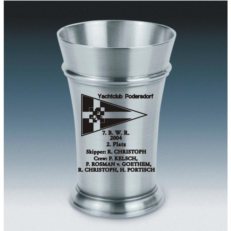 Becher mit Gravur Segelregatta