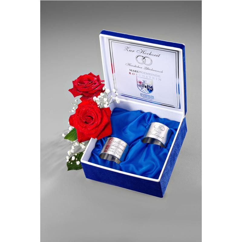 Zinn Serviettenringe mit Gravur Zur Hochzeit Standard
