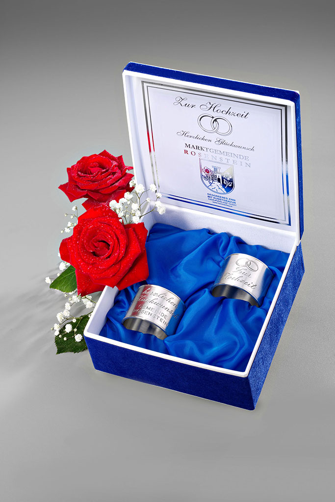 Zinn Serviettenringe mit Gravur Zur Hochzeit Standard