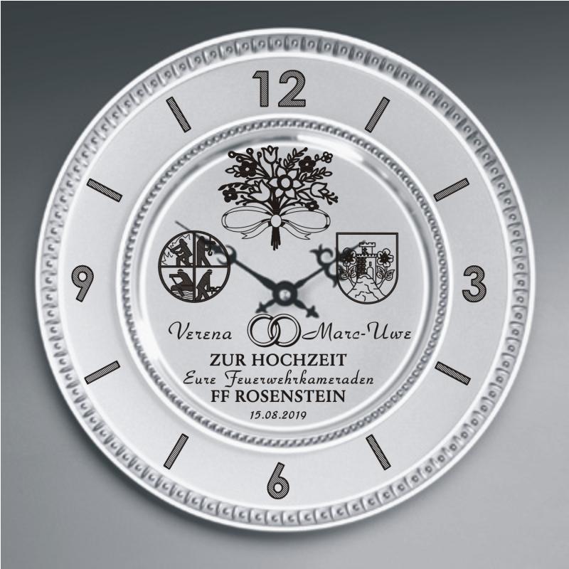 Zinn Uhr mit Gravur Hochzeit Deutschland
