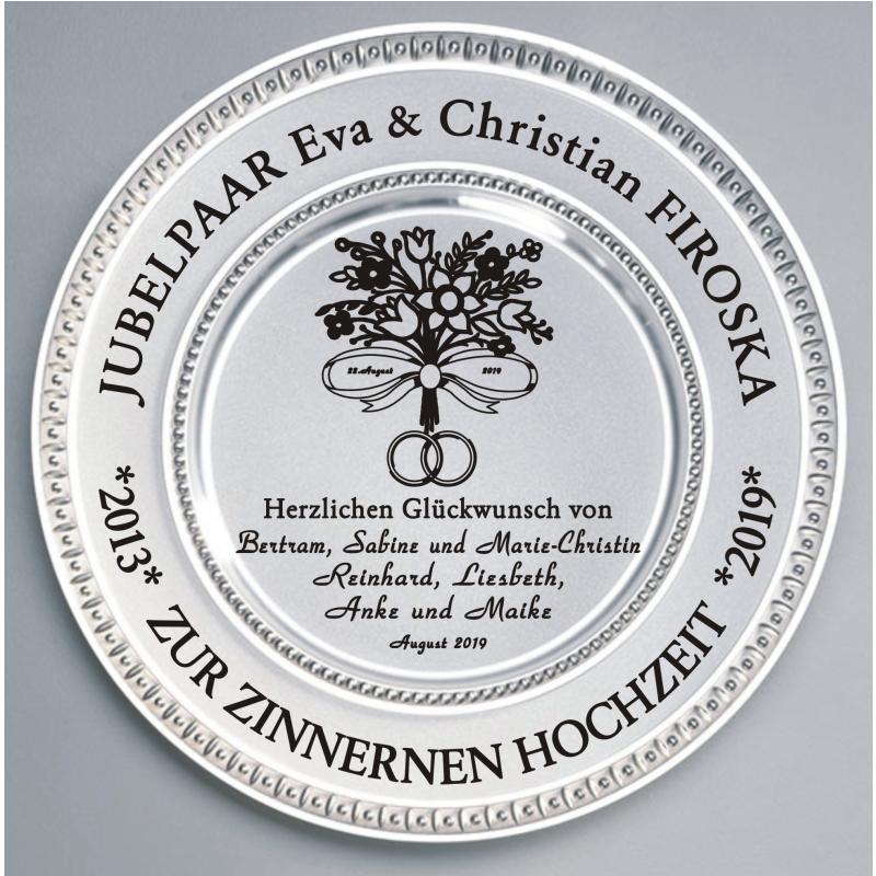 Zinn Teller Zinnerne Hochzeit